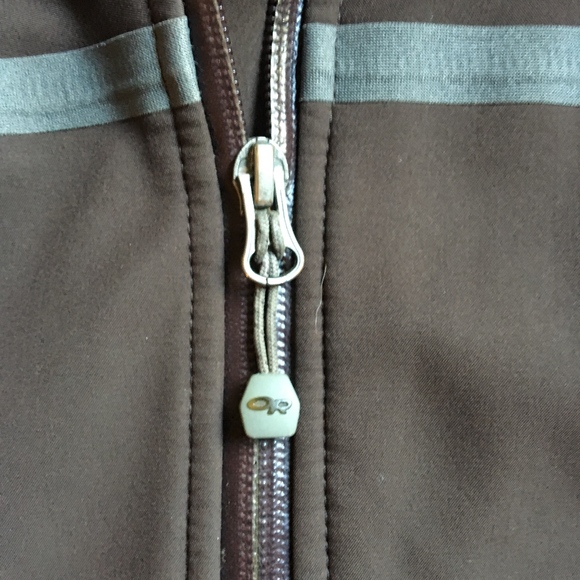 OR micro fleece lined soft shell jacket, brown - Picture 4 of 6